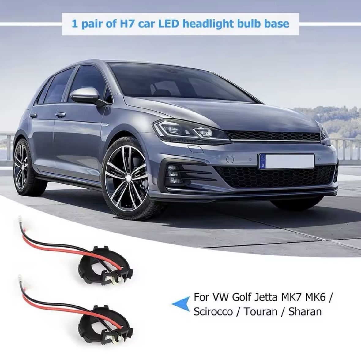 Преходници За LED Крушки H7 За:Volkswagen Golf 6,7;Jetta;Scirocco;Touran;Sharan